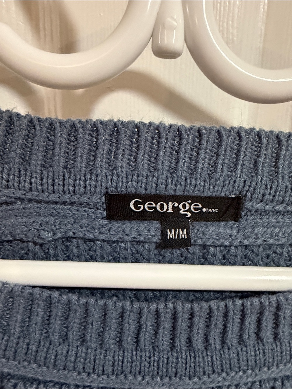 George Slate Blue Ribbed Knit Sweater - Picture 2 of 3